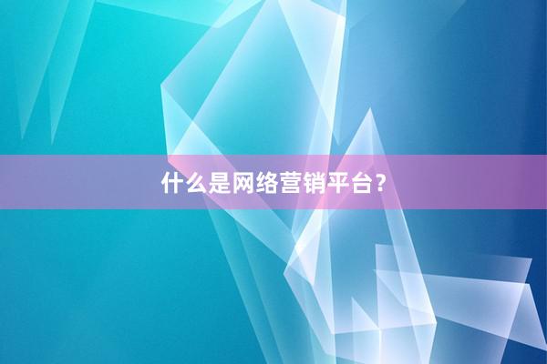 什么是网络营销平台？