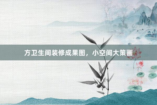 方卫生间装修成果图，小空间大策画
